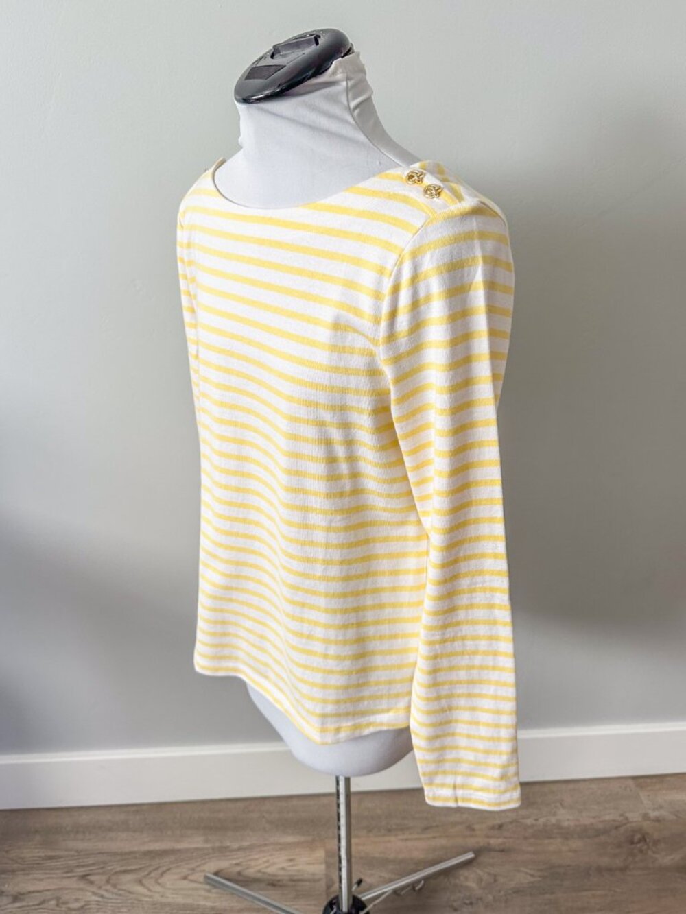 Talbots Knot Button Shoulder Tee - Picture 10 of 11